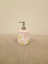 Next Pink Rib Floral Print Soap Dispenser/bathroom Toilet Washroom Handwash Pump