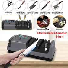 5-in-1 Electric Knife Sharpener-3 Rotational Speed Adjustable Knife Sharpener