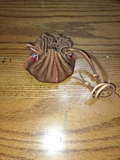 Small Leather Medieval Fantasy Coin Purse Dice Bag Handmade