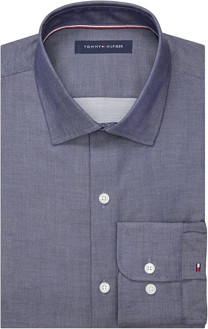 Tommy Hilfiger Men's Th Flex Essentials Reg Fit Stretch Shirt -14.5 32/33 S image 3