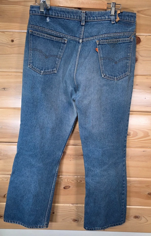 Jeans Levis 541 de Colección Años 80 Pestaña Naranja Adulto 34X28 Mancha de Distress Foto 4 de 4