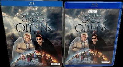 Blu Ray Good Omens (2019) Michael Sheen 2-Disc Set Complete w/Slipcover