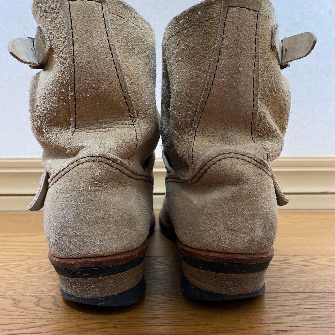 Red Wing 2965 Short Engineer Biker Boots Men's 9 D Beige Suede