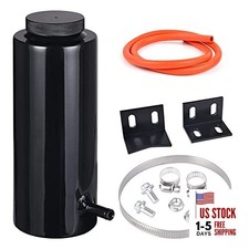 Coolant Overflow Tank, Radiator Overflow Bottle 800ml Aluminum Universal Black