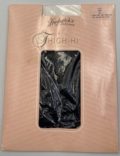 Fredericks of Hollywood Thigh Hi Navy M/L Lace Top Nylon