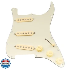 Musiclily Pro Pre-wired Standard SSS Pickguard with Artec Pickups Staggered A