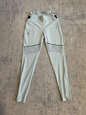 ON Running Run On Cloud Women s ''Sea'' Blue/Green Long Tights Small Ankle Zip