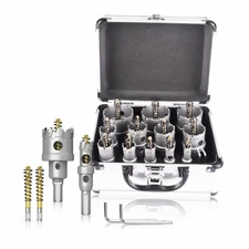 Upgrade Heavy Duty Carbide Hole Saw 14 Pcs,Metal Steel Hole Saw Drill Bit,TCT...