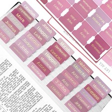 Bible Tabs, 75 Tabs, Laminated Bible Index Tabs for Women and Men, Bible Book...