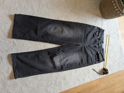 Street One Loose Fit High RIse Wide Leg Jeans Schwarz, Gr. 29/32