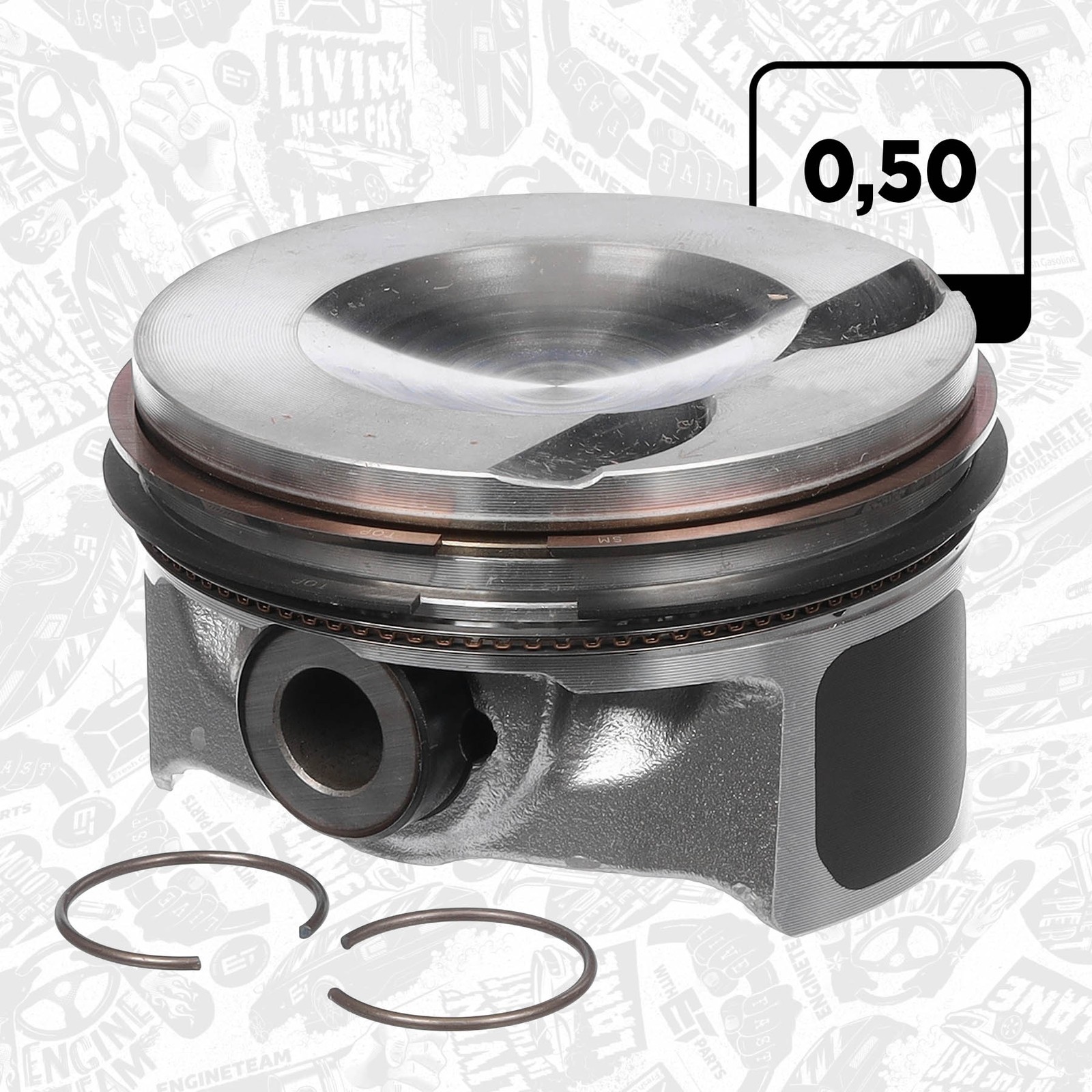 Piston +0.50mm for Audi VW Skoda 2.0 TSI TFSI 06K107065E 06K107065F 06K107065K