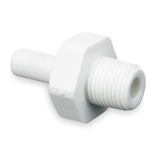 John Guest Ci050822w-Pk10 Push-Fit Adapter Fitting, Acetal, White, 10 Pk