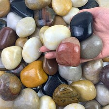 FANTIAN 5 lbs Large River Rocks for Plants, 2-3 inch Inch, Mixed Color