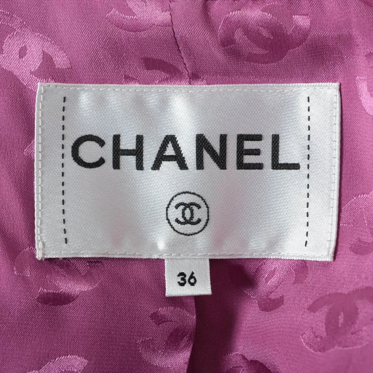 Chanel Coco Button P75 Wool Jacket 36 Ladies' Pur… - image 5