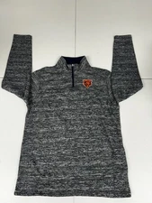 Chicago Bears Team Apparel NFL Pullover Men's 1/4 Zip Charcoal NWT Pick Size