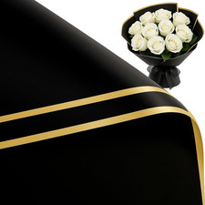 Flower Bouquet Wrapping Paper, Waterproof Flower Paper Wrap, Black Korean Paper