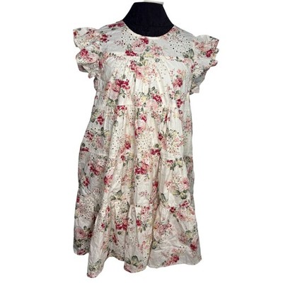 Sofie the Label Dress Women Size Medium Floral Rose Summer Spring Babydoll Short