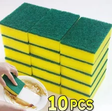 10 Pack Kitchen Dishwashing Sponges – Soft, Absorbent Cleaning Pads 9x6x3cm