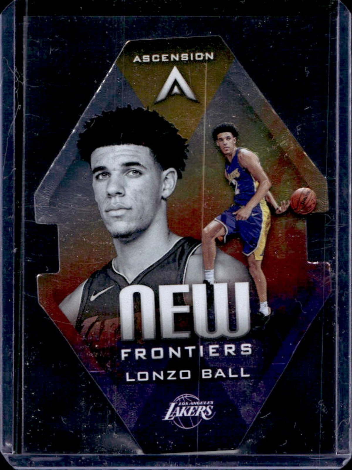 2017-18 Panini Ascension Lonzo Ball New Frontiers Die Cuts Rookie RC #NF1 Lakers