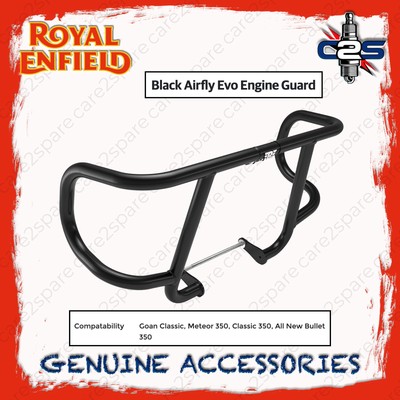 Black Airfly Evo Engine Guard for Royal Enfield Classic 350 Meteor 350 KXA00003