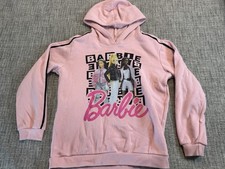 Barbie Pink Full Zip Hoodie Sweatshirt Jacket Size Medium Pics Measurements