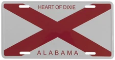 Alabama State Flag "Heart of Dixie" Aluminum 6"x12" License Plate 