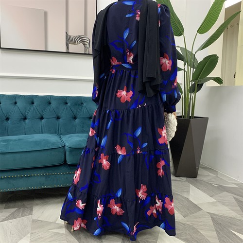 Dubai Abaya Women Long Sleeve Maxi Dress Muslim Kaftan Islamic Caftan Robe Gown - Picture 12 of 79