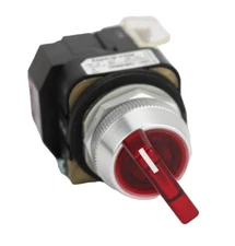 ALLEN BRADLEY SELECTOR SWITCH 2 Position Illuminated 800T-16HB2KB6AX Red DPST