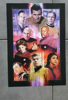 Star Trek Captains A3 POSTER, Jean Luc Picard, James T Kirk von Jason Fletcher 