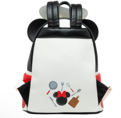 Loungefly Mickey Mouse Chef Backpack - Black, White, Red Amazon.com: Loungefly Disney Chef Minnie Cosplay Womens  main image 2