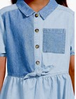 Wonder Nation Girls Blue Denim Tie Front Dress Size XXL (18) NWT — photo 2