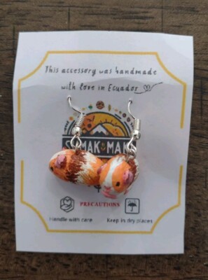 Guinea Pig Earrings - Artisan Handmade In Ecuador by Sumak Maki - Hamster