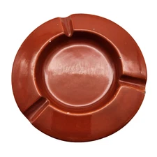 Haeger Pottery Ashtray Trinket Dish Orange #2023L Mid Century USA 6" Vintage