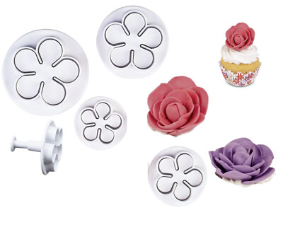 Stadter Rose e Fiori : set 4 stampi ad espulsione fondente