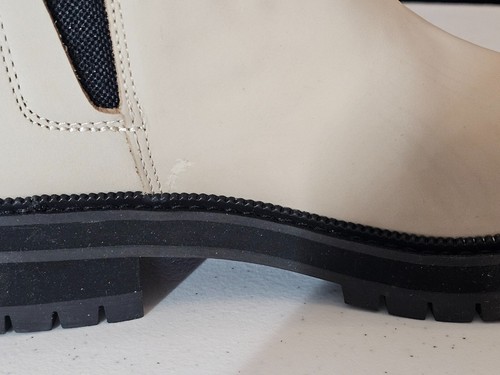 Toms Dakota Heeled Leather Pull On Chelsea Boots Beige Women's Size 8.5 - Picture 18 of 19