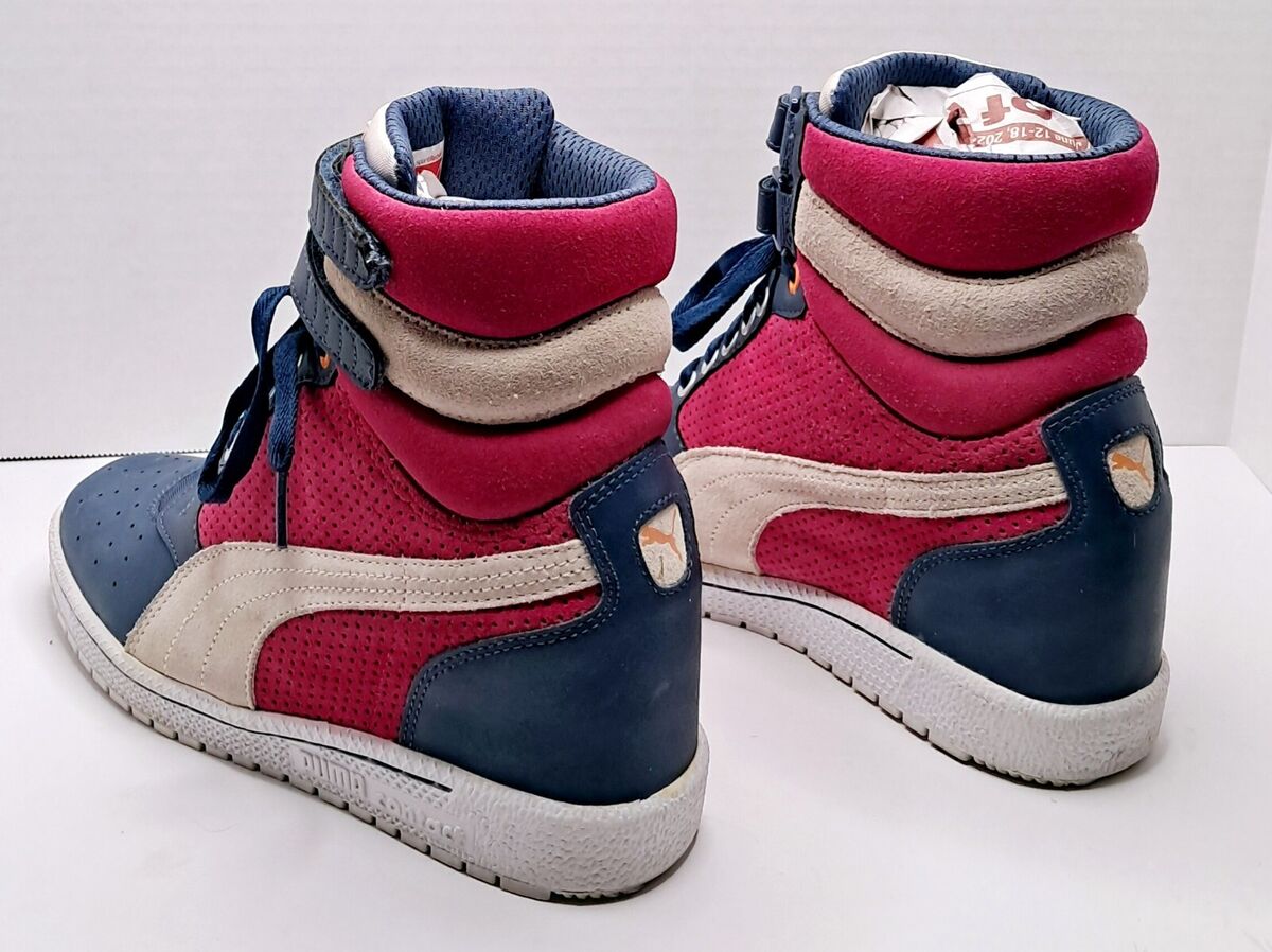 Puma Sky Wedge Dark Denim-Birch High Top Sneakers 355427 01 Puma Sky Wedge Dark Denim-Birch High Top Sneakers 355427 01