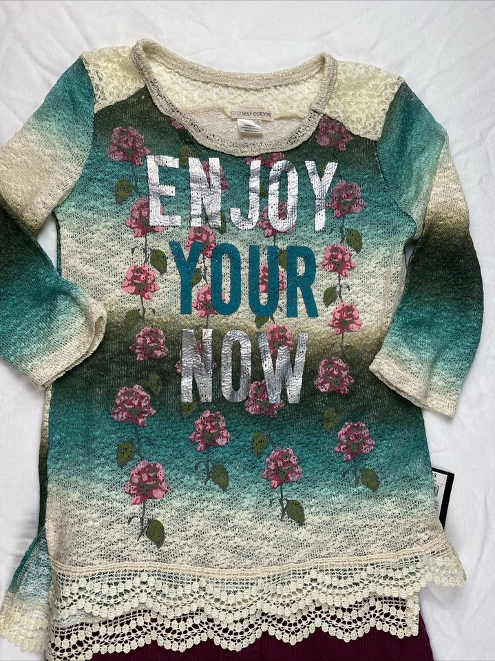 Lote de 2 piezas de ropa para niñas suéter y falda de pana manga 3/4 conjunto talla M 7-8 Foto 2 de 4