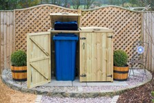 Image of Bellus Double Wheelie Bin Store - Storage for 2 x 240 Litre Wheelie Bins