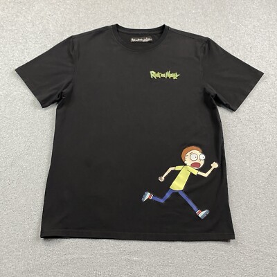 Official Rick and Morty Shirt Mens Large TV Cartoon Black Graphic