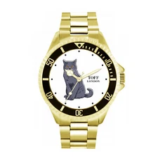 Toff London TLWL-9094 Mens Blue British Shorthair Cat Watch