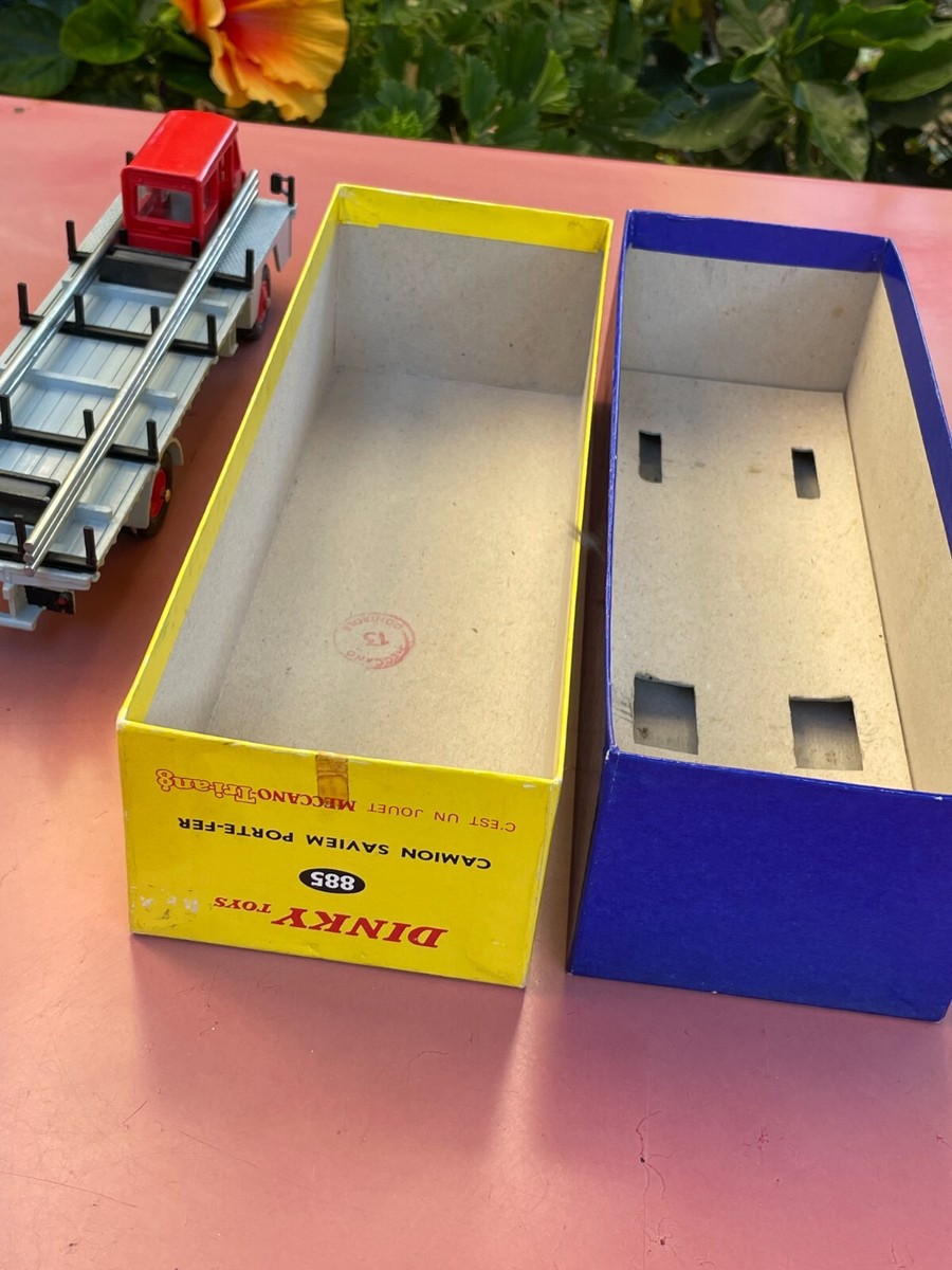 Dinky Toys 885 – Camion Saviem Porte-fer, état Neuf En Boîte (Mint In Box)