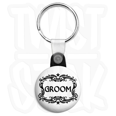 Schlüsselanhänger Bräutigam - Hochzeit / Hirsch 25 mm Knopf Anstecker mit Reißverschluss-Zugoption