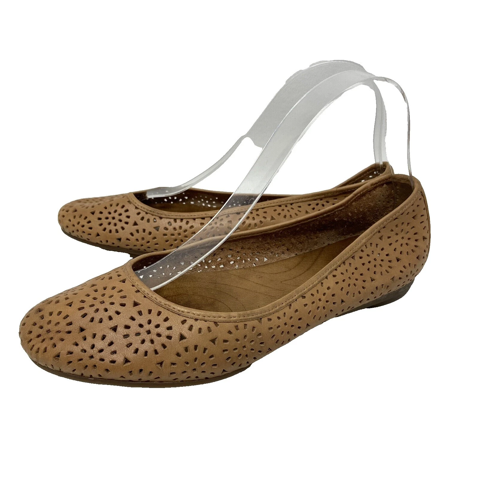 Cabedal de couro Indigo by Clarks Ballet Flats para mulheres