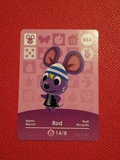 ROD ANIMAL CROSSING AMIIBO SERIES 4 CARD #360 TRACKED AU POST geniuine