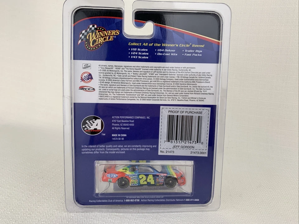 Ganadores Círculo Década de Campeones 1998 Campeón Jeff Gordon #24 Dupont Nascar Foto 4 de 4