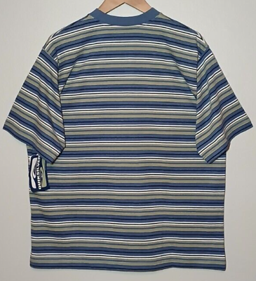 Vintage Quiksilver Stripe Blue Tee 90s Y2K USA Skate Surf OG Vintage Quiksilver Stripe Blue Tee 90s Y2K USA Skate Surf OG