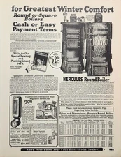 927 Sears Roebuck Catalogue Hercules Round Boiler Ad