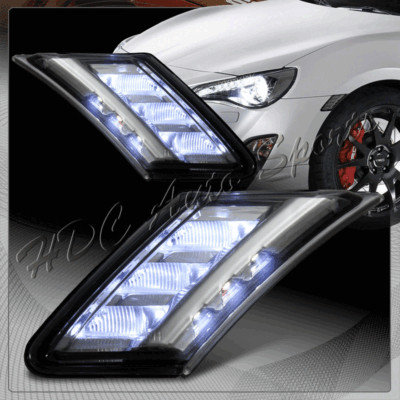 For 2013-2020 Subaru BRZ Scion FR-S Smoke Lens LED Side Marker Bumper Light Lamp