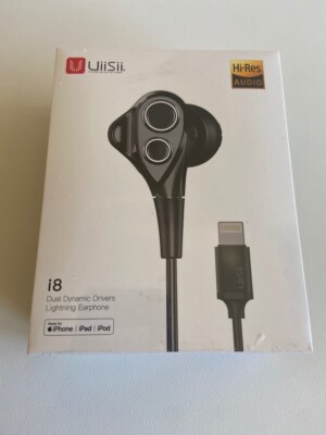 UiiSii I8 Apple Lightning MFI certified Hi-Res Dual Dynamic Drivers Earphone