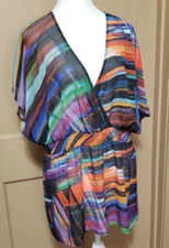 Lane Bryant Simi Sheer Multicolored Top size 18 / 20